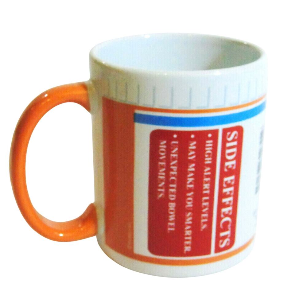 My Cafe Coffee Mug Doctor Pharmacy RX Prescription Bottle Tea Cup 12oz Fun Vtg - Picture 2 of 6